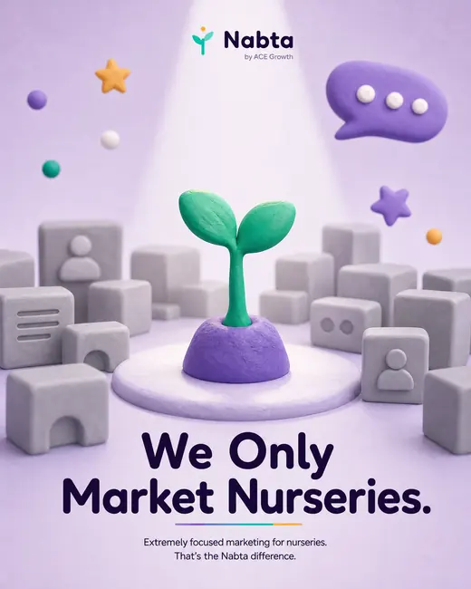 Nabta ad design: we only market nurseries